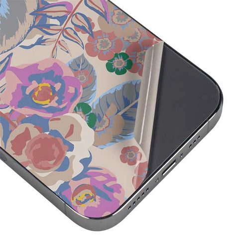 Warm Taupe Floral iPhone 14 Pro Max Skin