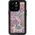 Warm Taupe Floral iPhone 14 Pro Waterproof Case