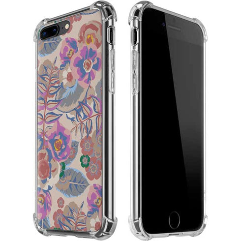 Warm Taupe Floral iPhone 7/8 Plus Clear Case