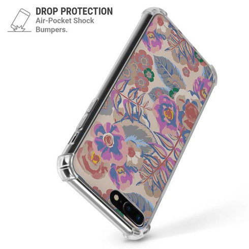 Warm Taupe Floral iPhone 7/8 Plus Clear Case