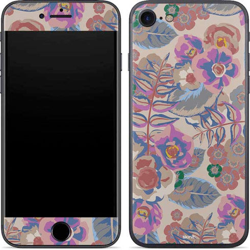 Warm Taupe Floral iPhone 8 Skin