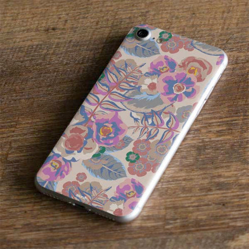 Warm Taupe Floral iPhone 8 Skin