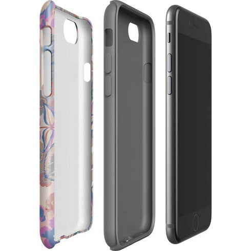 Warm Taupe Floral iPhone SE (2nd & 3rd Gen) Pro Case