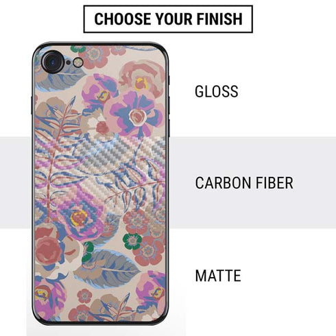 Warm Taupe Floral iPhone SE (2nd & 3rd Gen) Skin