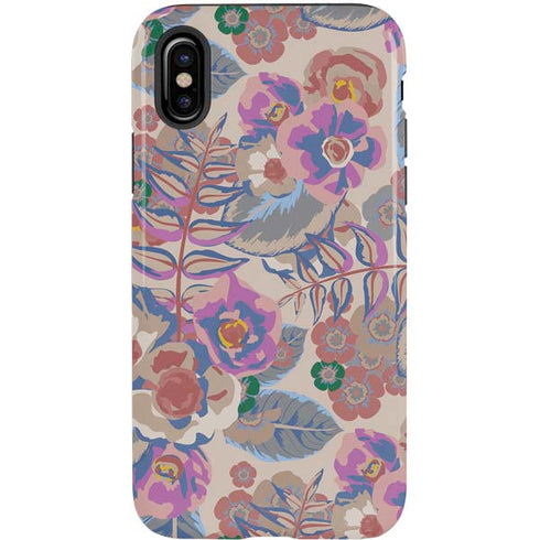 Warm Taupe Floral iPhone X Pro Case