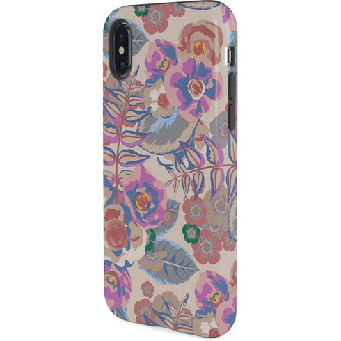 Warm Taupe Floral iPhone X Pro Case
