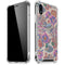 Warm Taupe Floral iPhone XR Clear Case