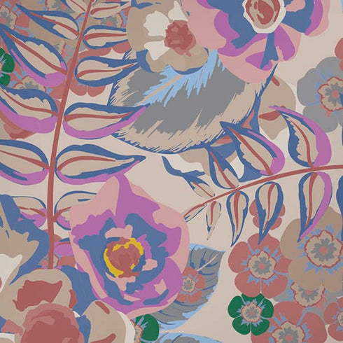 Warm Taupe Floral iPhone XR Skin