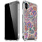 Warm Taupe Floral iPhone XS Max Clear Case
