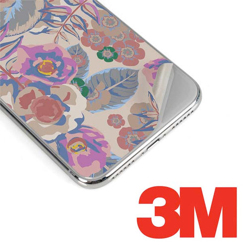 Warm Taupe Floral iPhone XS Max Skin