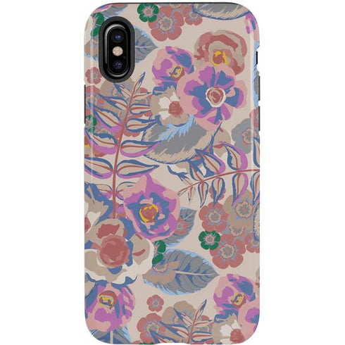 Warm Taupe Floral iPhone XS Pro Case