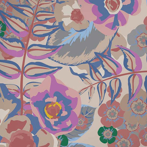 Warm Taupe Floral iPhone XS Skin