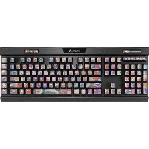 Warm Taupe Floral K95 RGB PLATINUM Mechanical Gaming Keyboard Skin