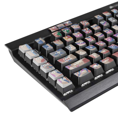 Warm Taupe Floral K95 RGB PLATINUM Mechanical Gaming Keyboard Skin
