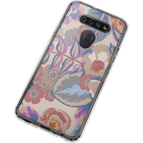 Warm Taupe Floral LG K51/Q51 Clear Case
