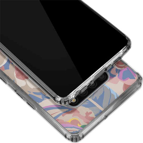 Warm Taupe Floral LG Stylo 6 Clear Case