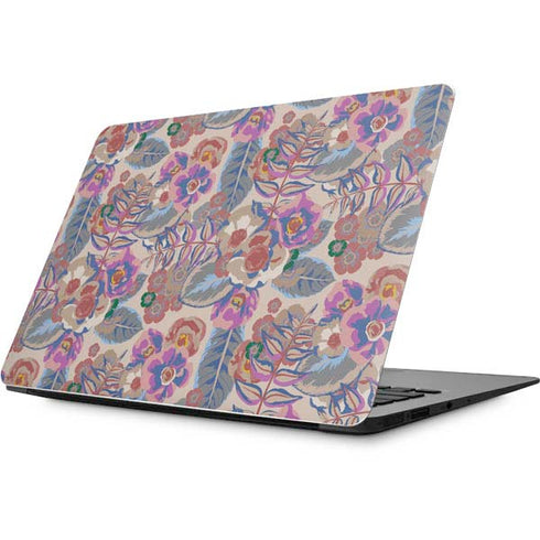 Warm Taupe Floral Apple MacBook Skin