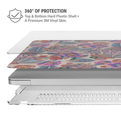 Warm Taupe Floral MacBook Pro 13in (2020) Case plus Skin