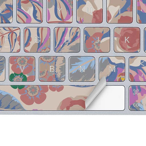 Warm Taupe Floral Magic Keyboard Skin
