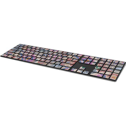 Warm Taupe Floral Magic Keyboard with Numeric Keypad Skin