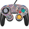 Warm Taupe Floral Nintendo GameCube Controller Skin