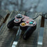Warm Taupe Floral Nintendo GameCube Controller Skin