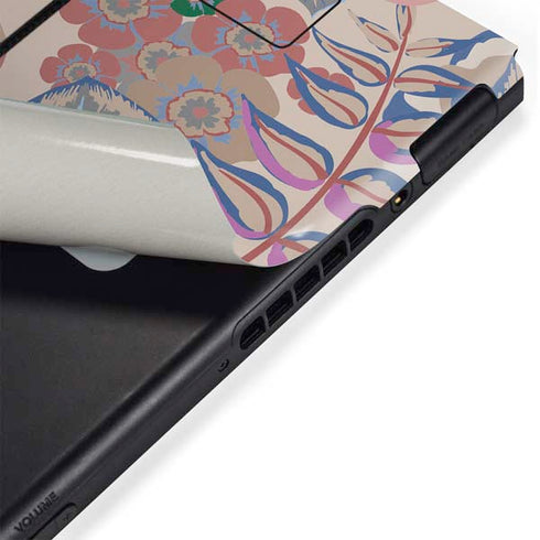 Warm Taupe Floral Nintendo Switch Bundle Skin