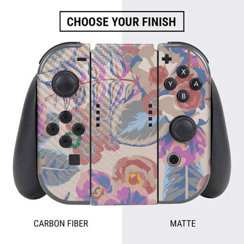 Warm Taupe Floral Nintendo Switch Bundle Skin