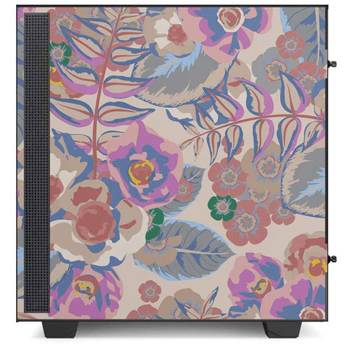 Warm Taupe Floral NZXT H510 Compact ATX Mid-Tower Case Skin