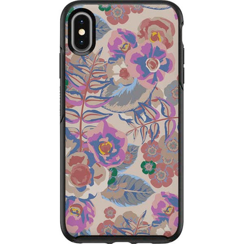 Warm Taupe Floral Otterbox Symmetry iPhone Skin