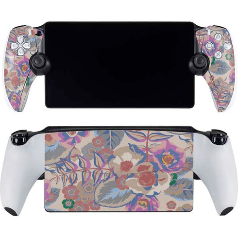Warm Taupe Floral PlayStation Portal Remote Player Skin