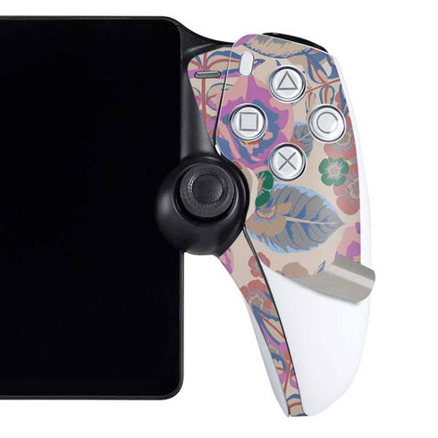 Warm Taupe Floral PlayStation Portal Remote Player Skin