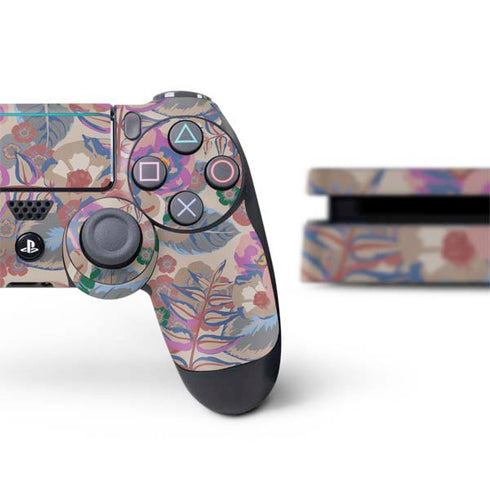 Warm Taupe Floral PS4 Slim Bundle Skin