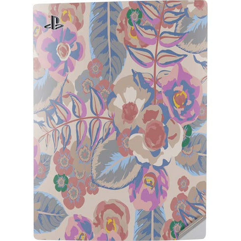 Warm Taupe Floral PS5 Digital Edition Console Skin