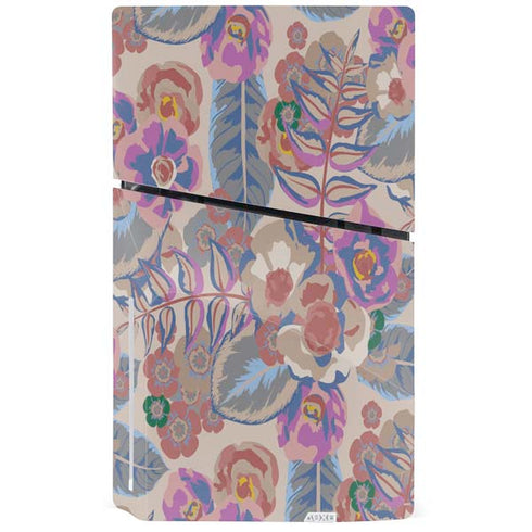Warm Taupe Floral PS5 Slim Disk Bundle Skin