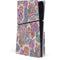 Warm Taupe Floral PS5 Slim Disk Console Skin