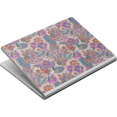 Warm Taupe Floral Surface Book Skin