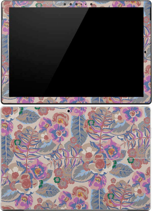 Warm Taupe Floral Surface Pro 4 Skin