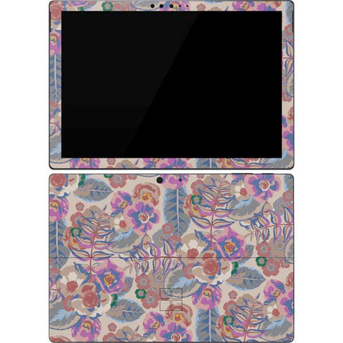 Warm Taupe Floral Surface Pro 7 Skin
