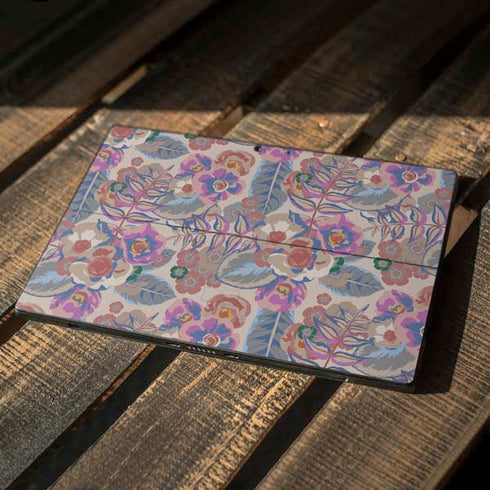 Warm Taupe Floral Surface Pro 7 Skin