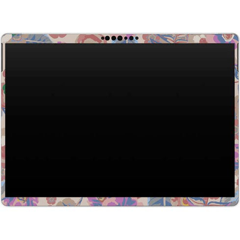 Warm Taupe Floral Surface Pro 9 Skin
