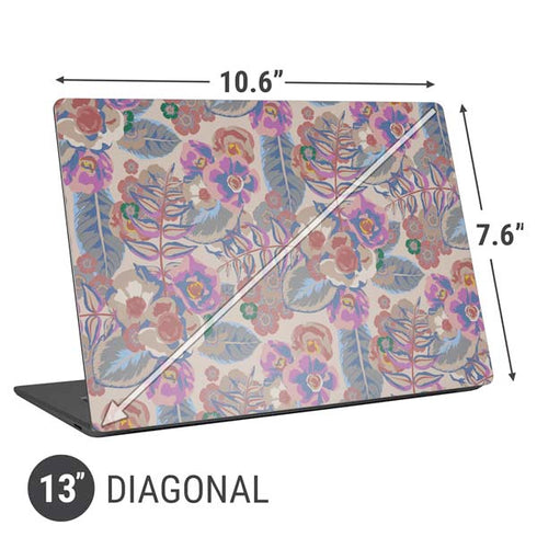 Warm Taupe Floral Universal Laptop 13in (10.6 x 7.6in) Skin