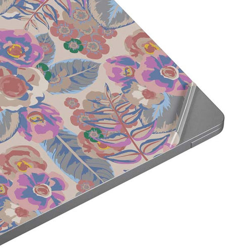 Warm Taupe Floral Universal Laptop 15in (12.2 x 8.8in) Skin