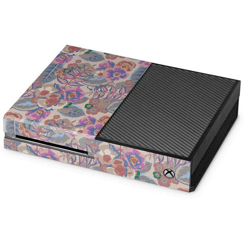 Warm Taupe Floral Xbox One Console Skin