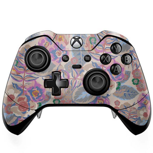 Warm Taupe Floral Xbox One Elite Controller Skin