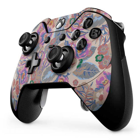 Warm Taupe Floral Xbox One Elite Controller Skin