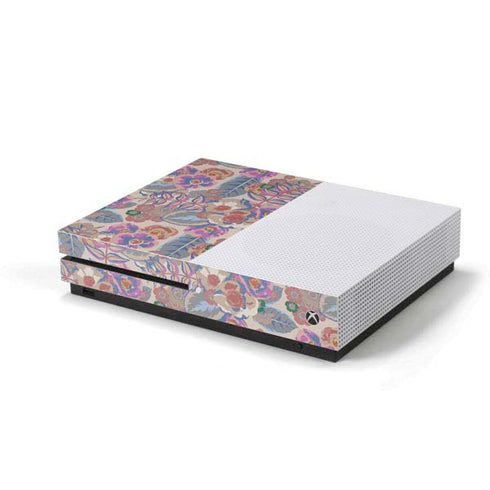 Warm Taupe Floral Xbox One S Console Skin
