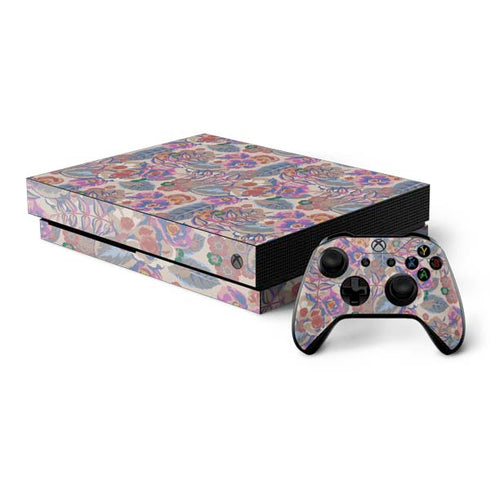 Warm Taupe Floral Xbox One X Bundle Skin