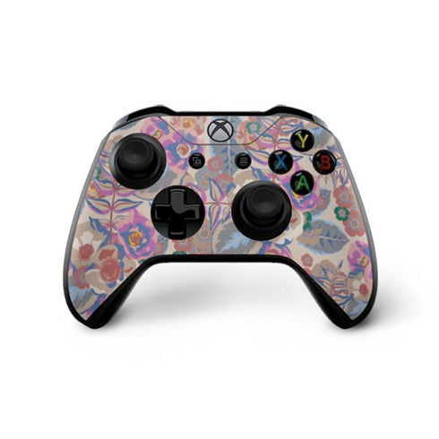 Warm Taupe Floral Xbox One X Controller Skin