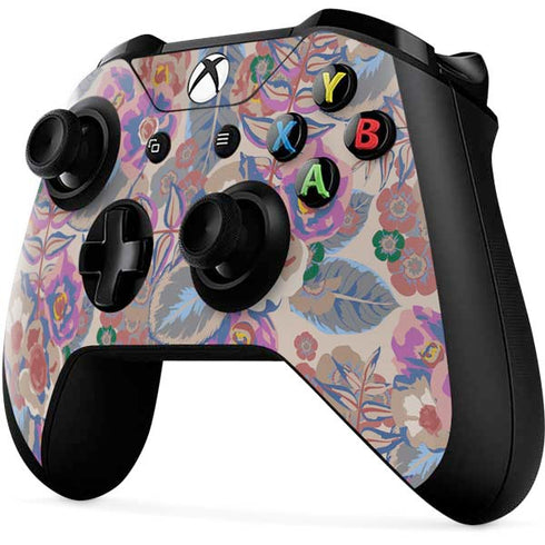 Warm Taupe Floral Xbox One X Controller Skin